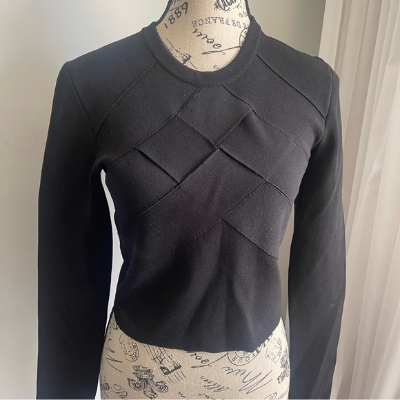 Proenza Schouler Sweaters - Proenza Schouler Black Knit Cropped Sweater